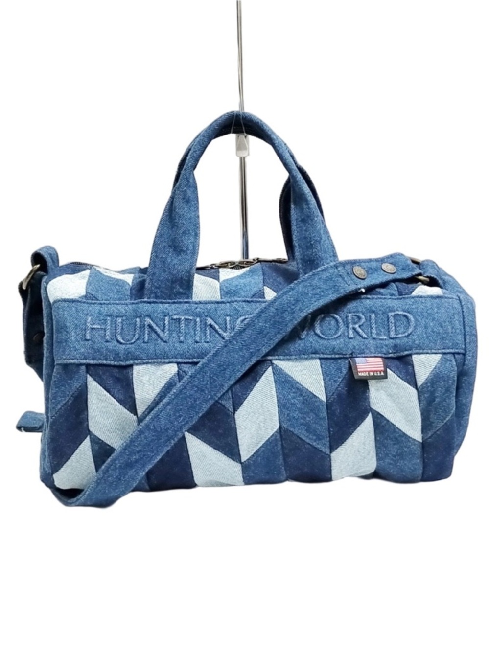 Hunting World Blue Chevron Duffel Bag